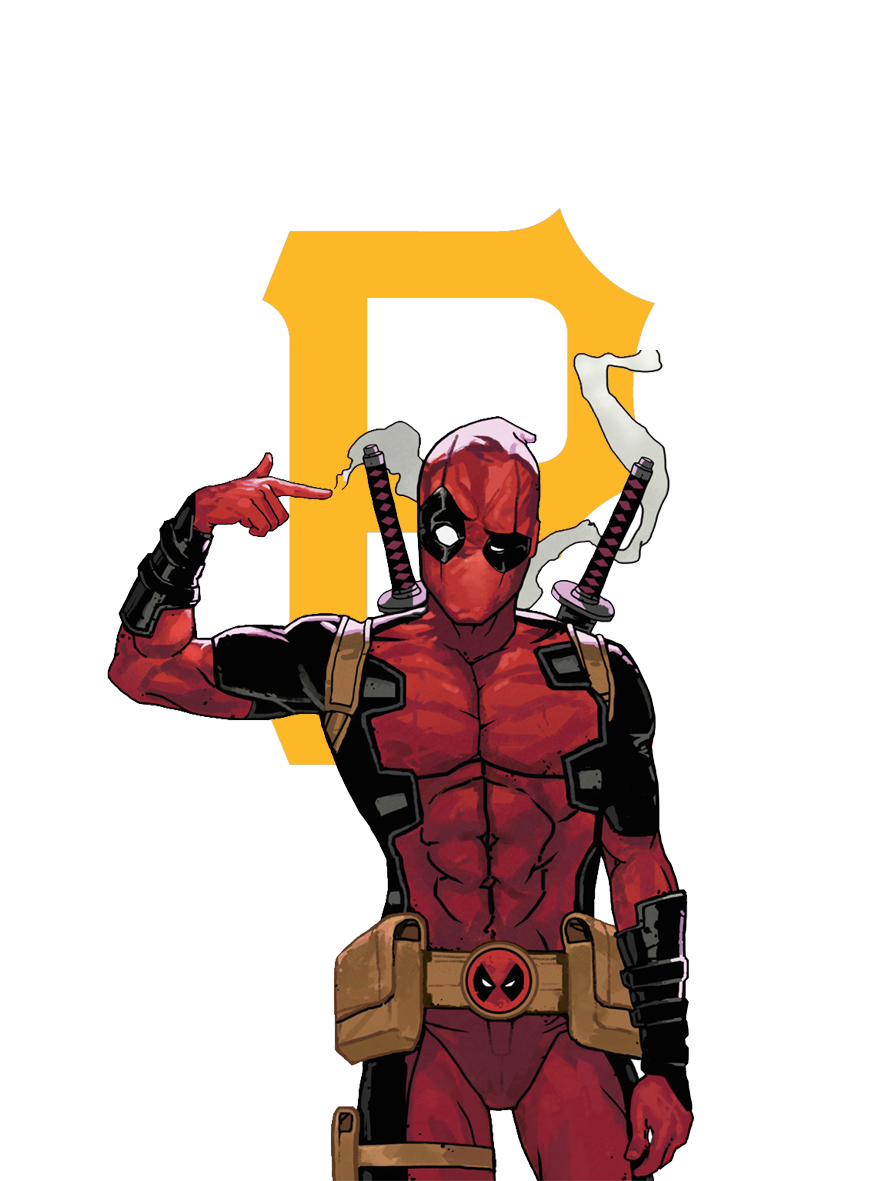 Pittsburgh Pirates Deadpool Logo vinyl decal